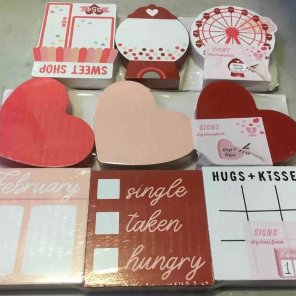 Target Assorted Wood Valentine Dry Erase Finish Signs NWT.